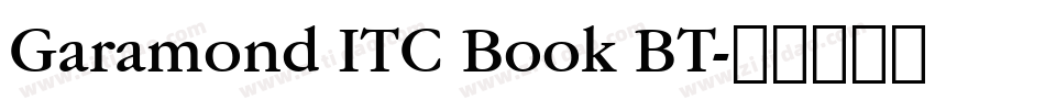 Garamond ITC Book BT字体转换